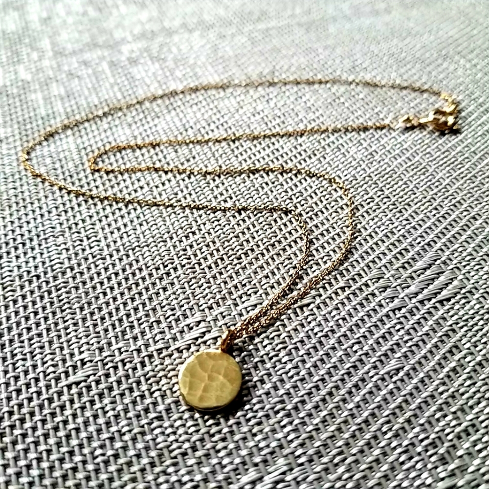 Gold-Fill Sterling Silver Hammered Necklace